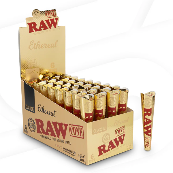RAW 1 1/4 SIZE ETHEREAL 6PK CONES (32CT)