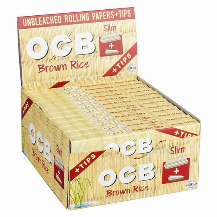 OCB Rice Paper Slim w/Tips (1ct)