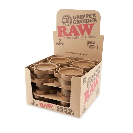 RAW HEMP 2 PIECE GRINDER 12PK (1ct)