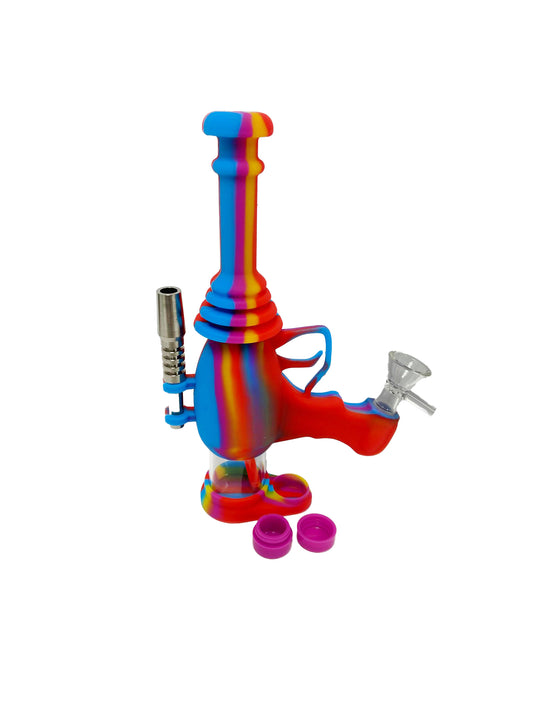 9" LASER GUN WATERPIPE\HONEYSTRAW ASSORTED (1CT)
