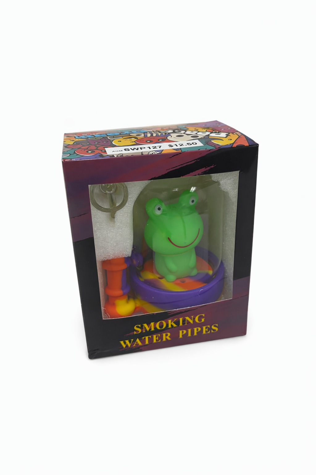 SILICON SMOKING WARER PIPES FROG (1CT)