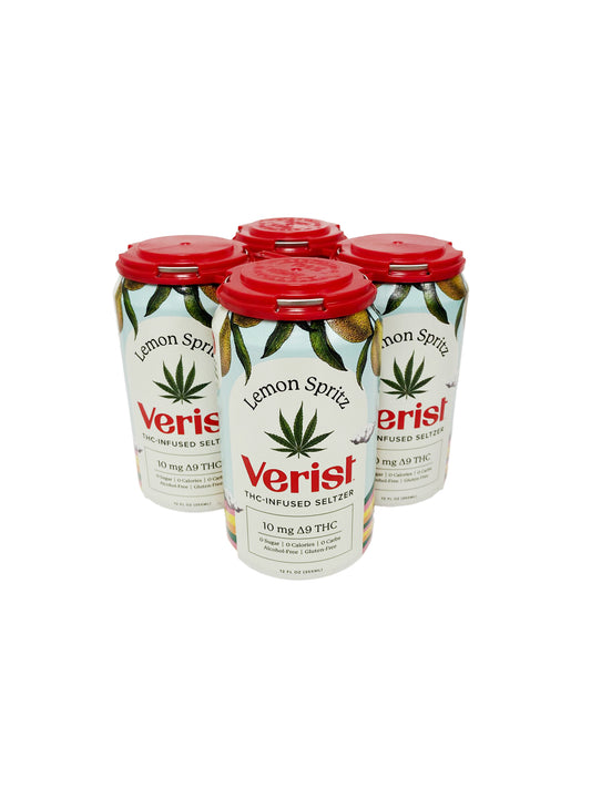 VERIST THC-INFUSED SELTZER 10MG D9 LEMON SPRITZ (4CT)
