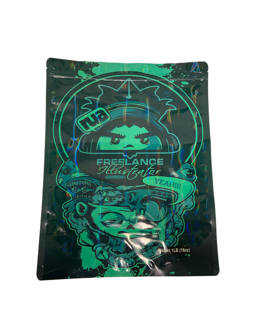 ASSORTED SHINNY MYLAR BAGGIES 1lb (1CT)