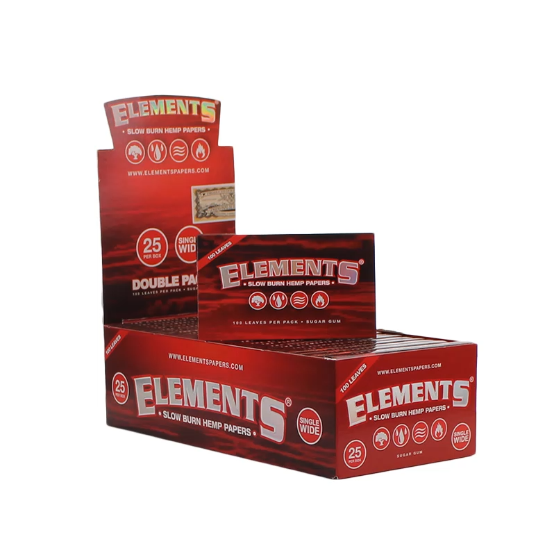Elements RED HEMP SINGLE WIDE Paper (25ct)