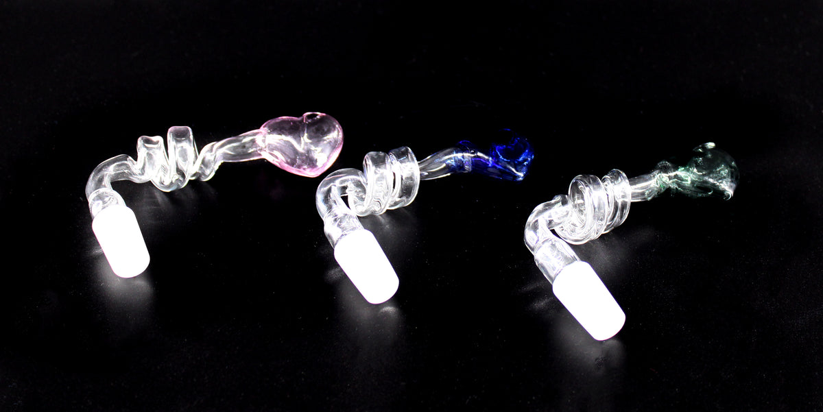 14MM MALE TWIRL HEARTS Bubble Pipe Assorted (1ct)