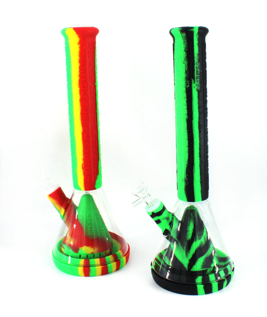 14" SILICONE WATERPIPE W/PERC (1CT)