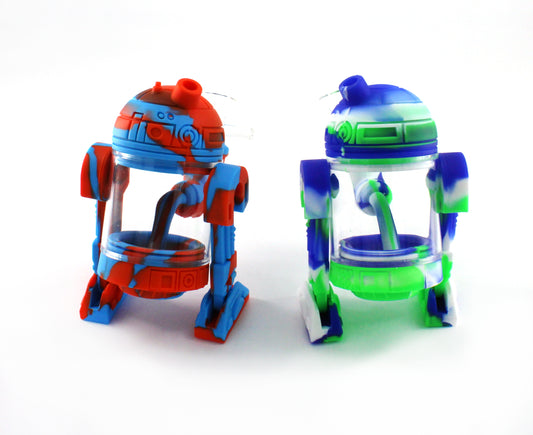 6" R2D2 SILICONE WATERPIPE ASSORTED (1CT)