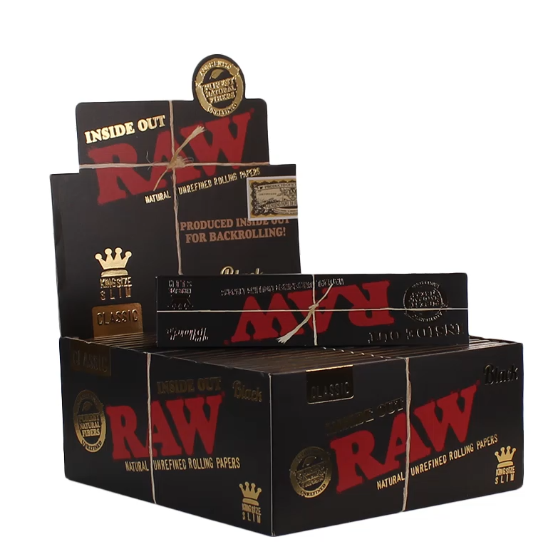 RAW BLACK CLASSIC KS SLIM "INSIDE OUT" 50PK (1CT)