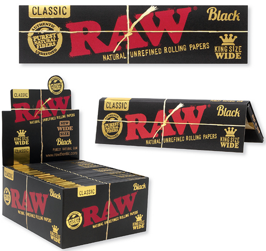 RAW BLACK CLASSIC K/S WIDE 50PK (1CT)