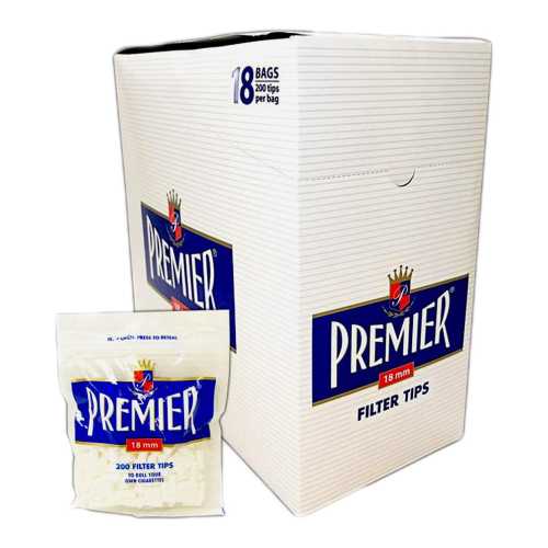 Premier 18MM Size Filters 200Bag (18CT)