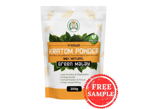 3 Kings Premium Kratom Powder GREEN MALAY 250GM (1ct)