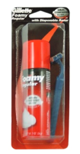 Gillette Foamy Regular w/ Disposable Razor Blistered