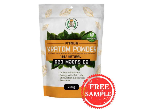 3 Kings Premium Kratom Powder RED MAENG DA 250GM (1ct)