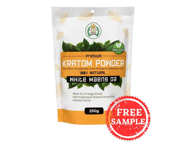 3 Kings Premium Kratom Powder WHITE MAENG DA 250GM (1ct)