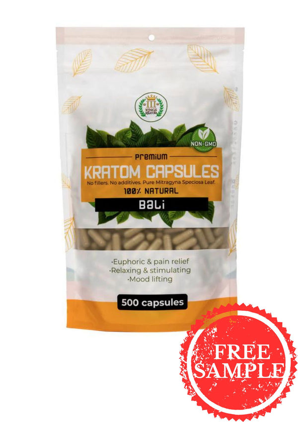 3 Kings Premium Kratom Capsules BALI 500ct (1ct)