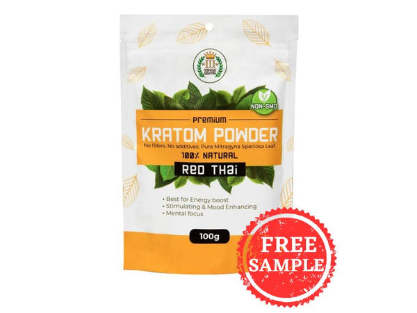 3 Kings Premium Kratom Powder RED THAI 100GM (1ct)
