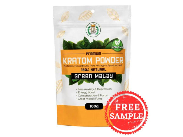 3 Kings Premium Kratom Powder GREEN MALAY 100GM (1ct)