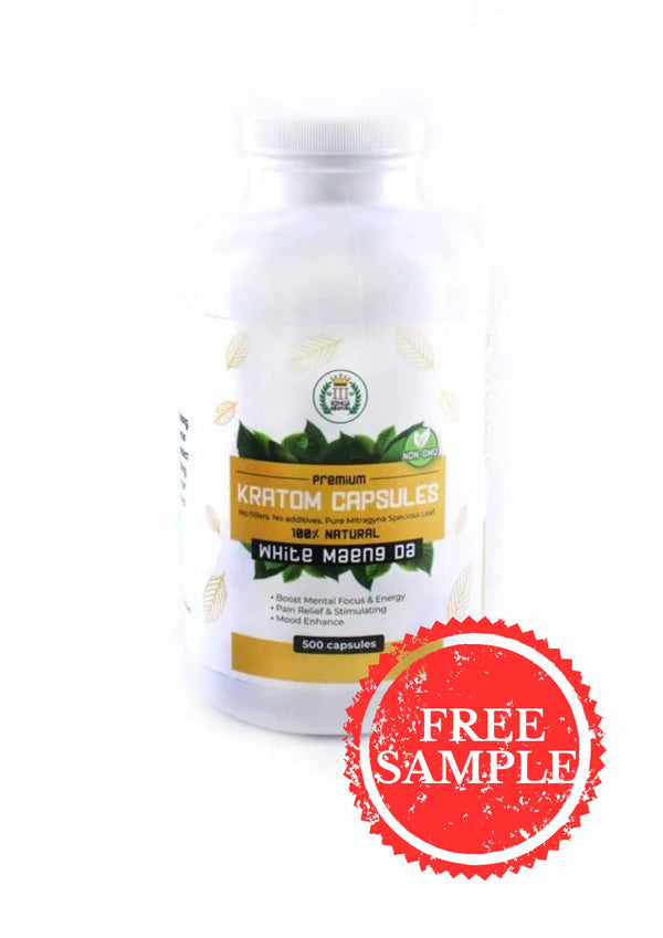 3 Kings Premium Kratom Capsules WHITE MAENG DA 500ct (1ct)