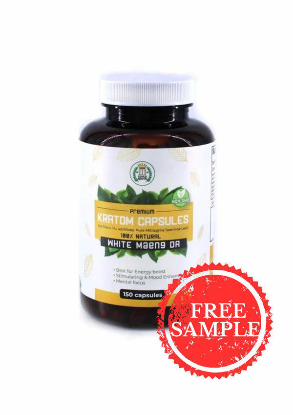 3 Kings Premium Kratom Capsules WHITE MAENG DA 150ct (1ct)
