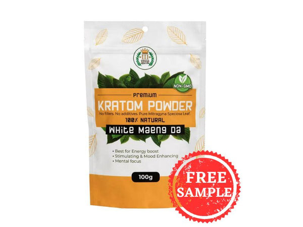 3 Kings Premium Kratom Powder WHITE MAENG DA 100GM (1ct)