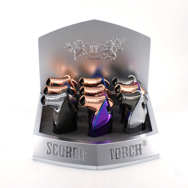 SCORCH PREMIUM SINGLE TORCH DISPLAY W/CIGAR PUNCH (9CT)