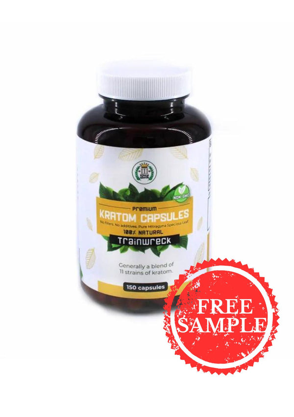 3 Kings Premium Kratom Capsules TRAINWRECK 150ct (1ct)