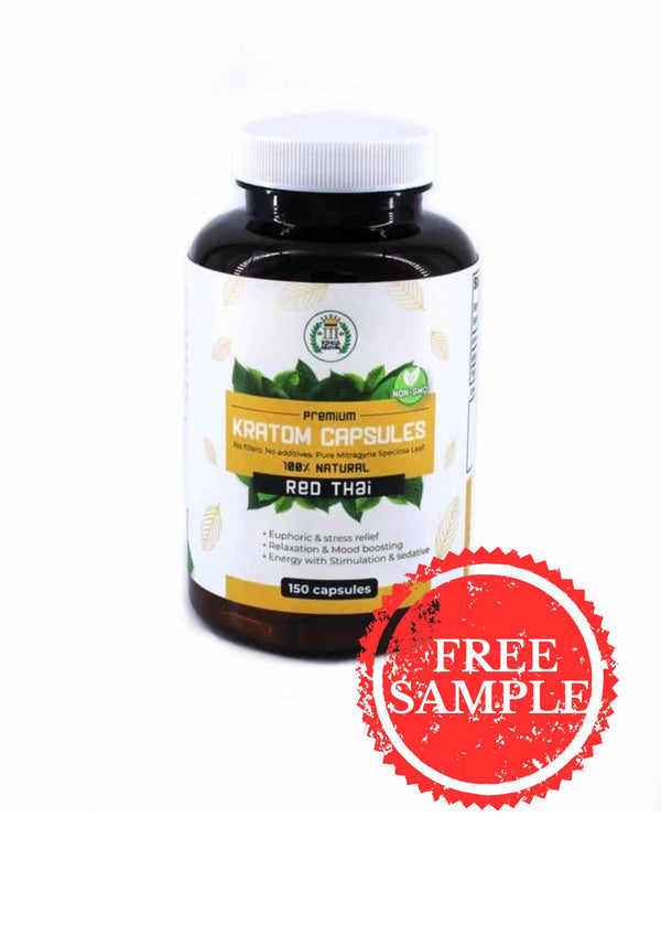 3 Kings Premium Kratom Capsules RED THAI 150ct (1ct)
