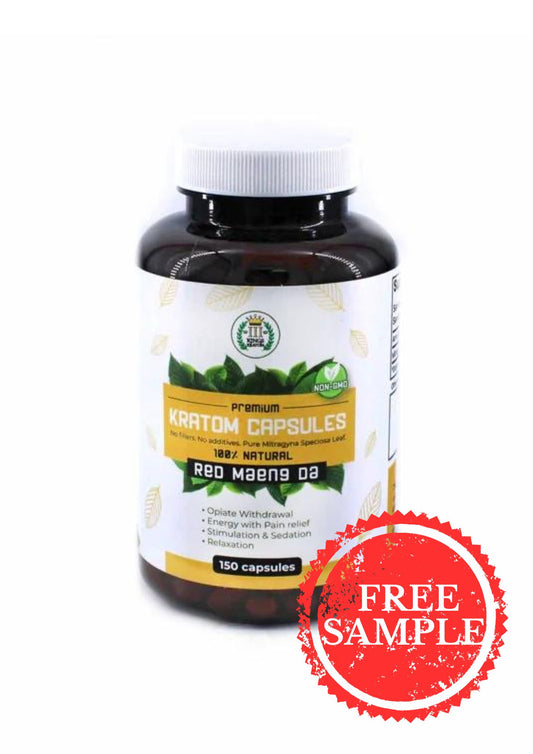 3 Kings Premium Kratom Capsules RED MAENG DA 150ct (1ct)