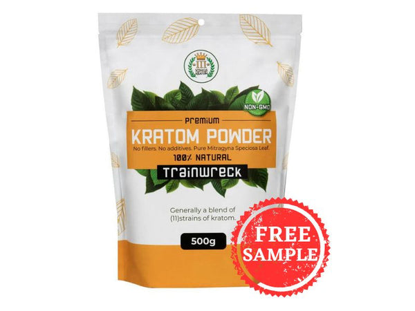 3 Kings Premium Kratom Powder TRAINWRECK 500GM (1ct)