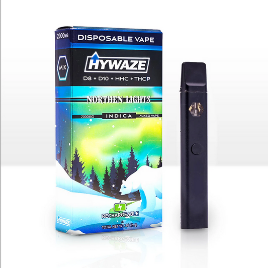 Hywaze Premium THCP-HHC-D8-D10 2000mg Northern Lights Disposables (5ct)