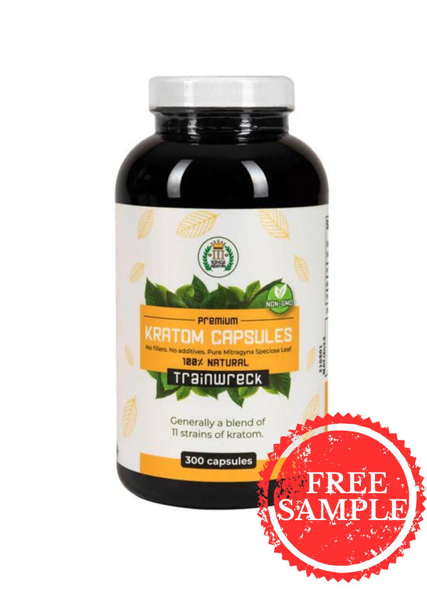 3 Kings Premium Kratom Capsules TRAINWRECK 300ct (1ct)