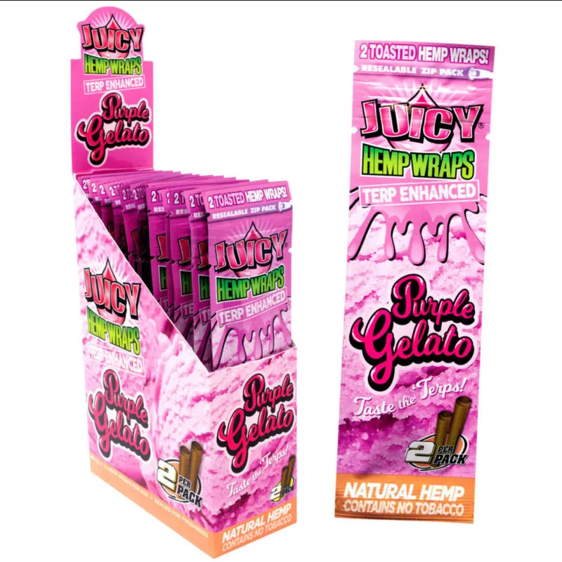 JUICY HEMP WRAPS PURPLE GELATO 25PK (1CT)
