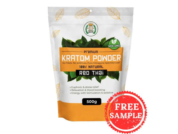 3 Kings Premium Kratom Powder RED THAI 500GM (1ct)
