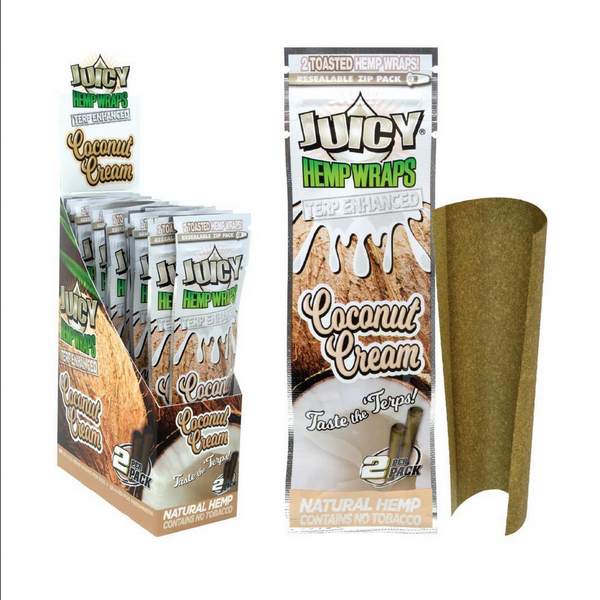 JUICY HEMP WRAPS COCONUT CREAM 25PK (1CT)