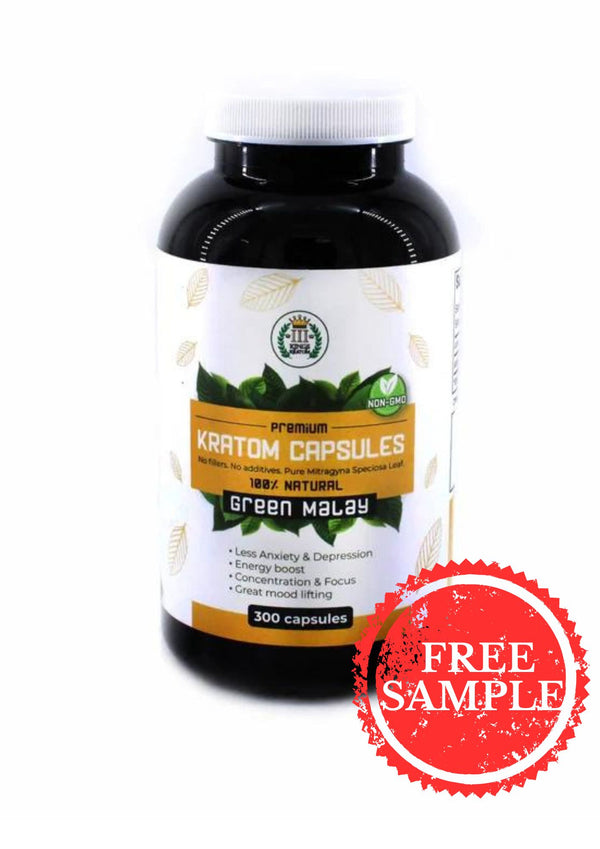 3 Kings Premium Kratom Capsules GREEN MALAY 300ct (1ct)
