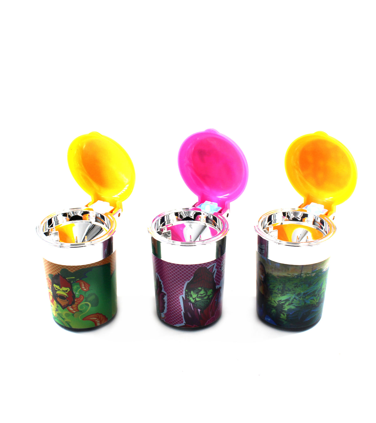 LED CAR ASHTRAY DESIGN ASSORTED (6CT)
