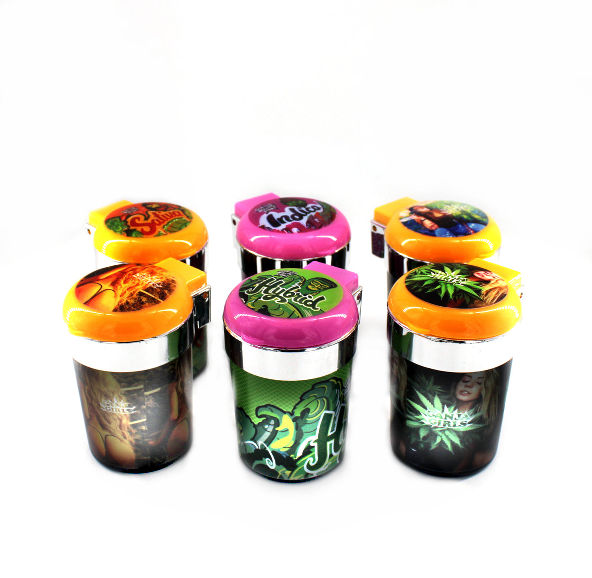 LED CAR ASHTRAY DESIGN ASSORTED (6CT)