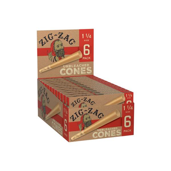 Zigzag Unbleached 1-1/4 Cones (24ct)