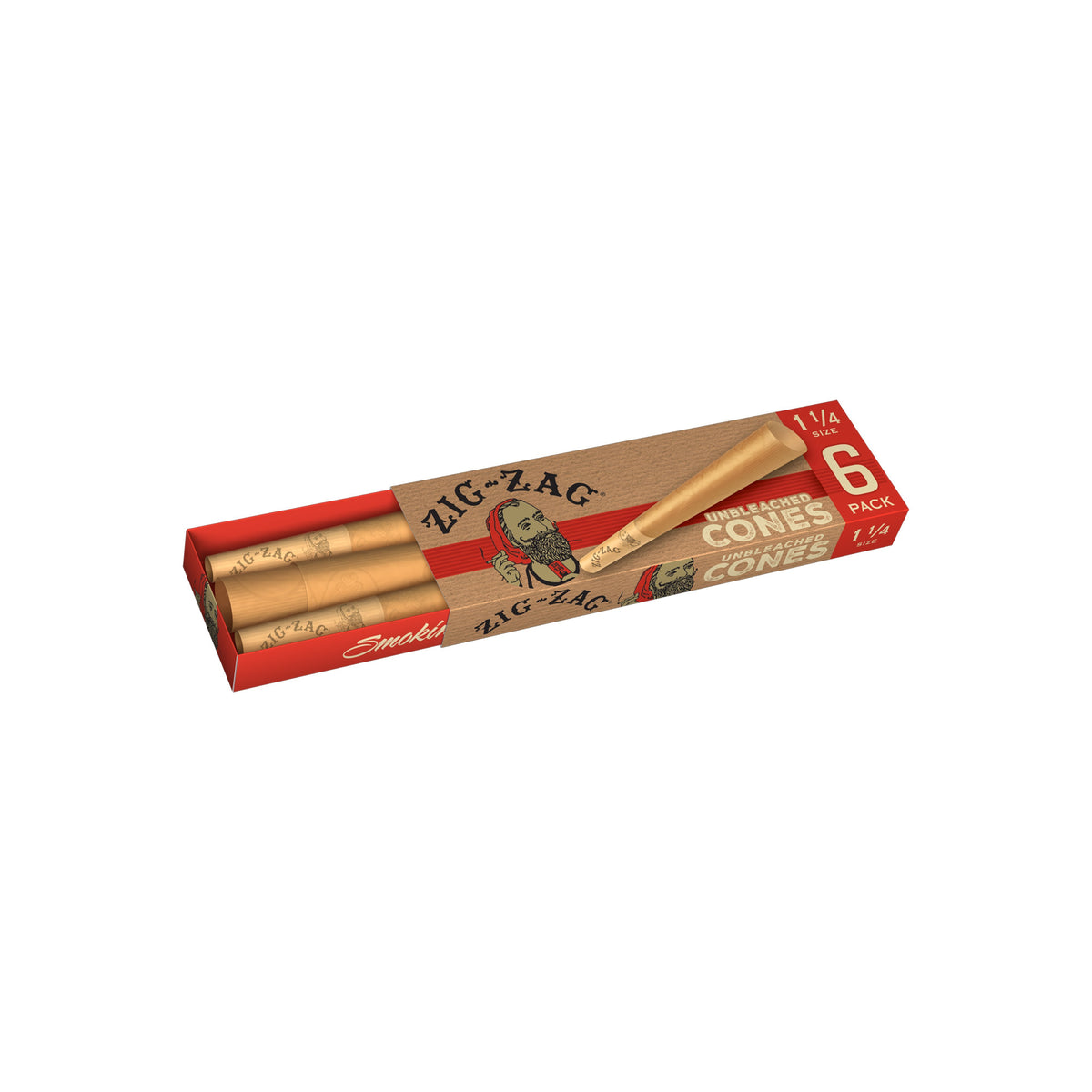 Zigzag Unbleached 1-1/4 Cones (24ct)