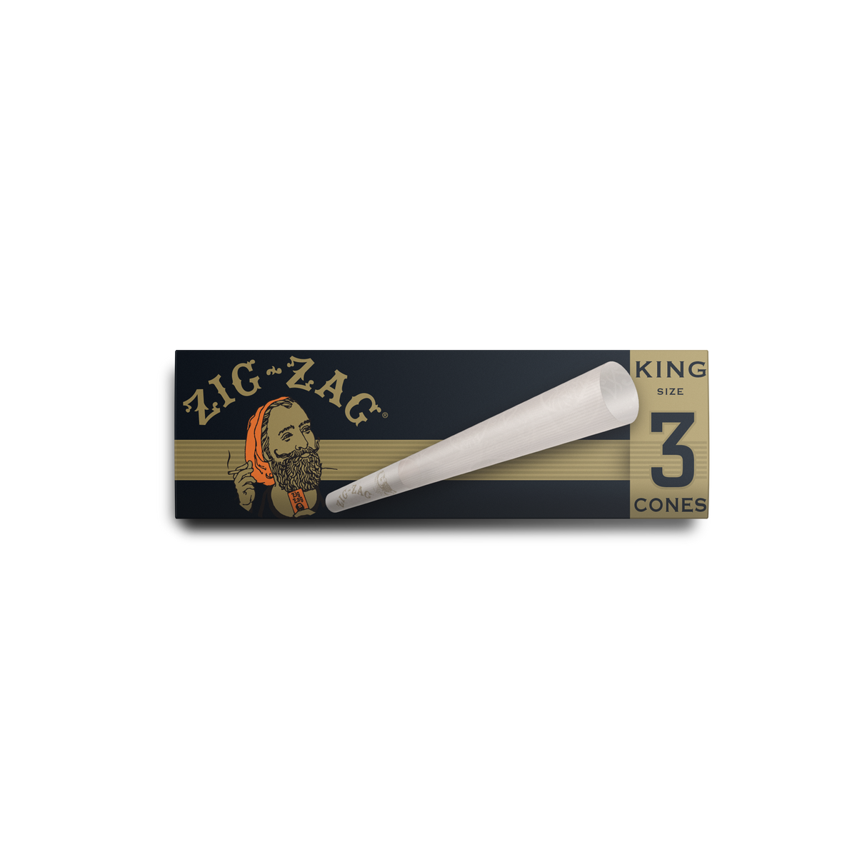 Zigzag Black Unbleached K/S Cones (24ct)