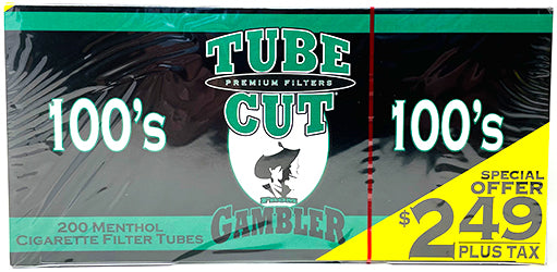 GAMBLER TUBECUT MENTHOL 100'S TUBES $2.49 PROMO
