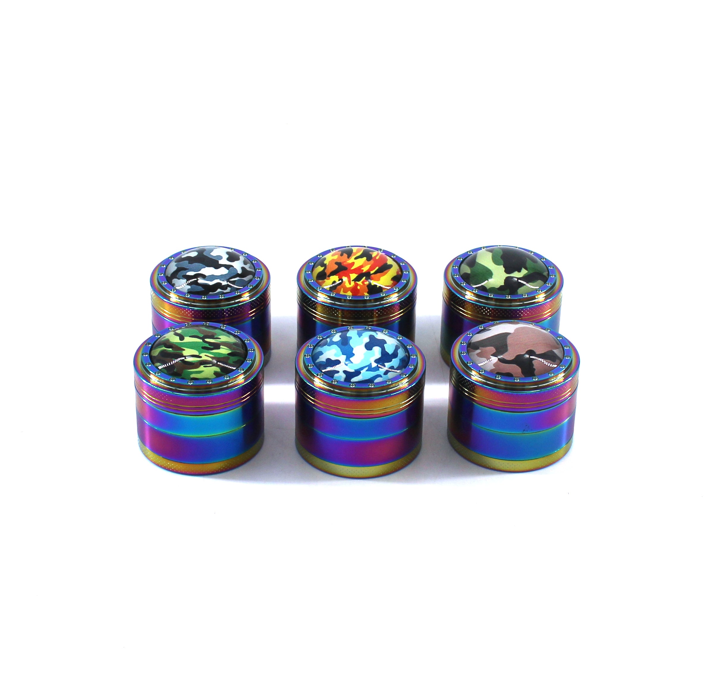 50MM 4PART GRINDER DISPLAY ASSORTED (12CT) Warehouse Fever
