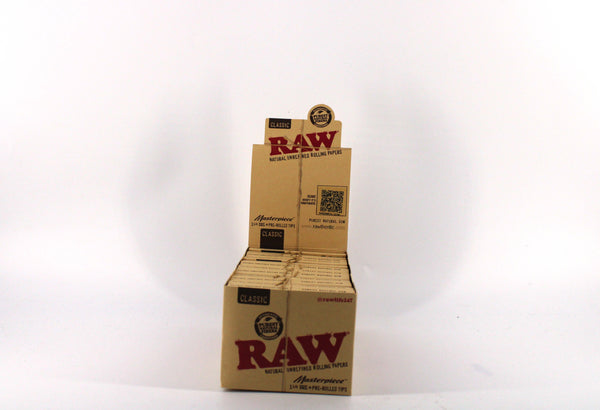 Raw Masterpiece Classic 1 1/4 W Prerolled Tip (24ct)