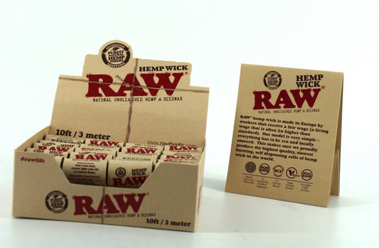 Raw Hempwick 10 Ft European Edition (40ct)