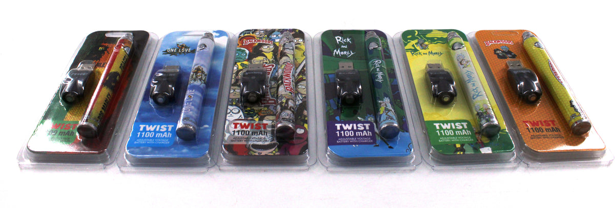 B DESIGN + R&M CBD 1100 mAH BATTERY & CHARGER BLISTER PACK (1CT)