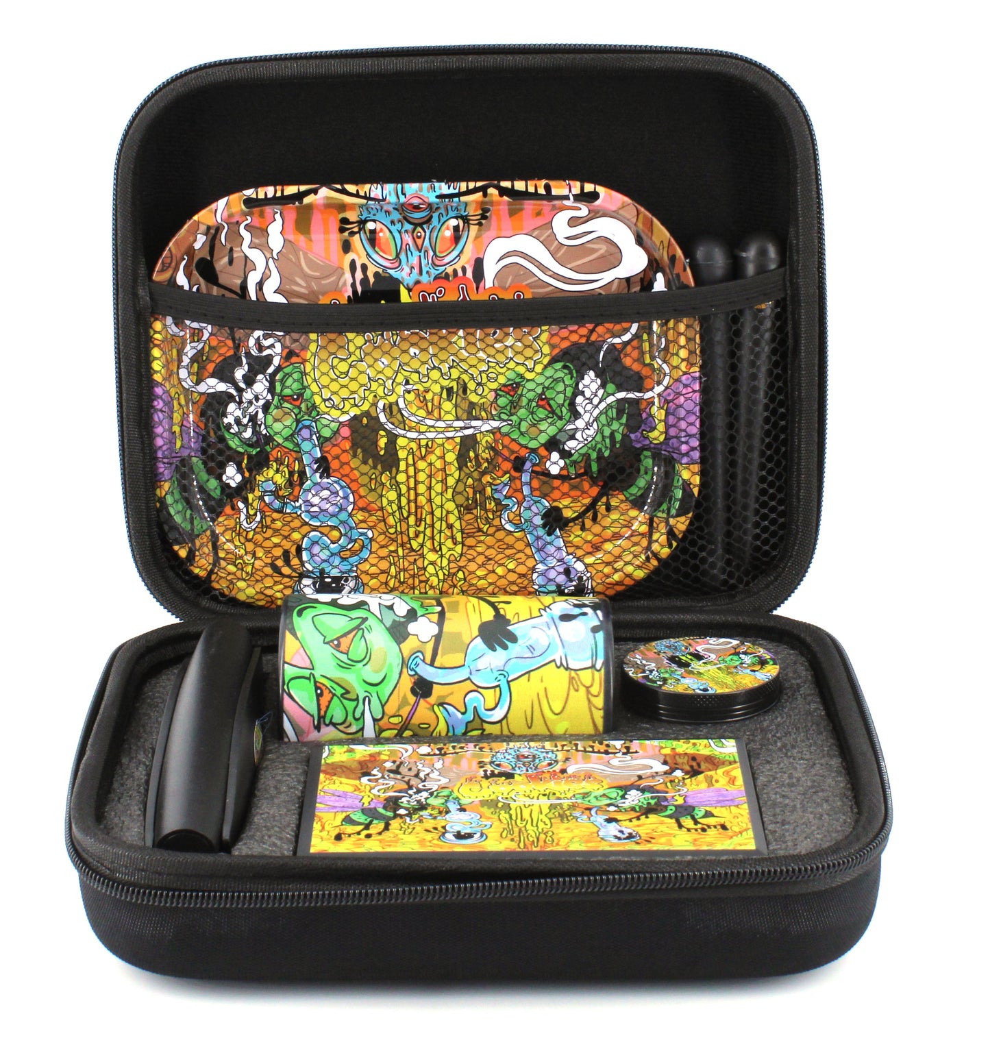 TRAY+SCALE+ROLLER +GRINDER+STASH JAR+CONE CASE COMBO BOX(1CT)