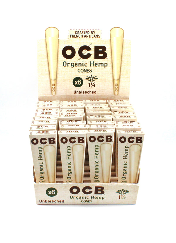 OCB ORGANIC HEMP CONES 1-1/4 6 PK (32CT)