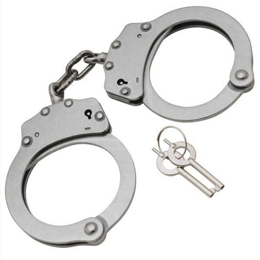 POLICE GRADE HANDCUFFS SILVER (1CT)
