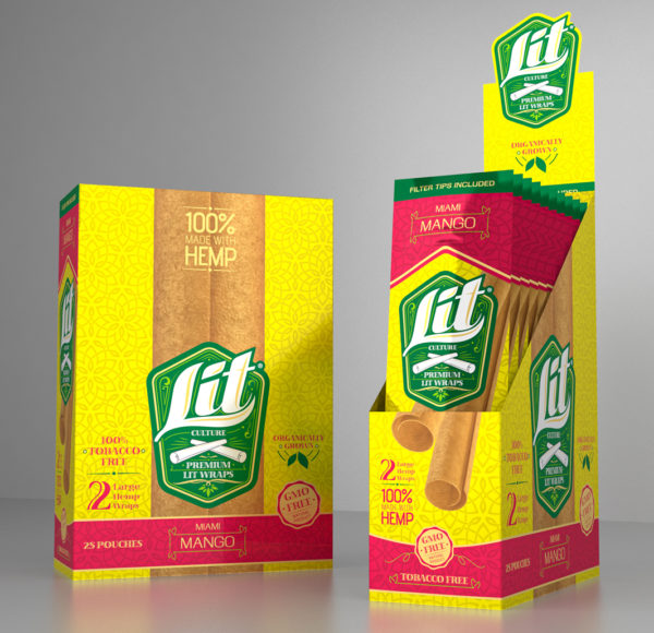Lit Hemp Wraps Miami Mango (2x25CT)