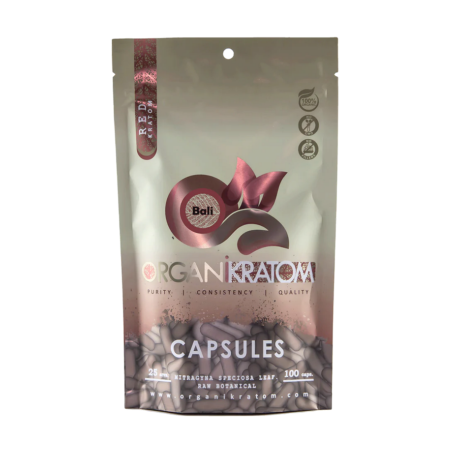ORGANI KRATOM CAPSULES 100PK RED BALI (1CT)